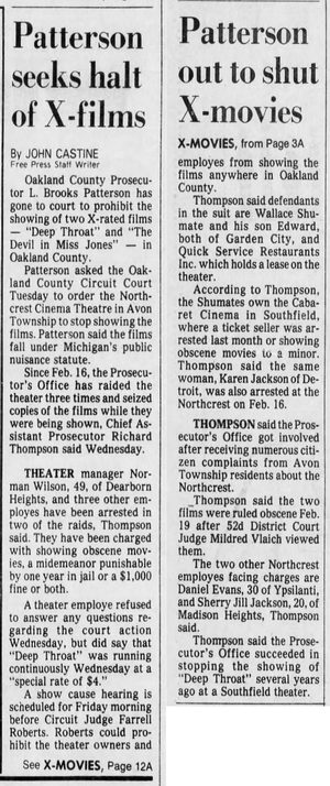 Northcrest Cinema - FEB 1980 COURT CASE